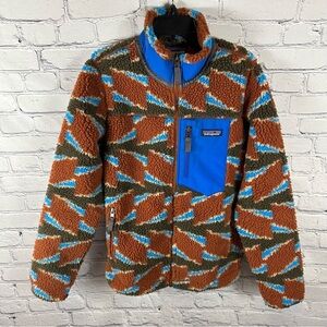 Patagonia Retro-X Full Zip Fleece Jacket Deep Pile Take Root Burnished Red XS